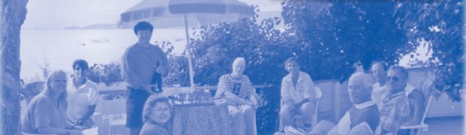 The first SILTS board celebrates the signing of the constitution on August 2,
1997. Standing &mdash; Chairman Sherwood Inglis. Clockwise to his right: Daryl
Duke, Anna Linsley, Rod Kirkham, Brendan Allen, Hartland MacDougall,
Norma Flawith, Liz Webster, Wynn Woodward. (Carol Wong, Charles Pitts
and Paula Butler are not in the photo). Photo &mdash; Keith MacDougall