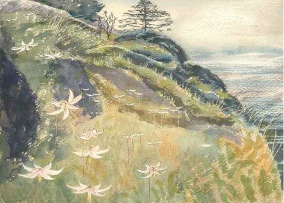 A watercolour by Helen Griffin.  Looks like Mace Point to me.

(Source: Helen Griffin's Savary Island, 2010)
