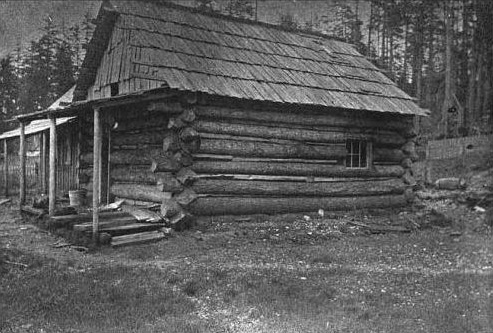John Green's cabin in 1893 (Source: Royal BC Museam, BC Archives)
