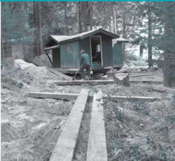 Moving the cabin back from the cliff (2005)